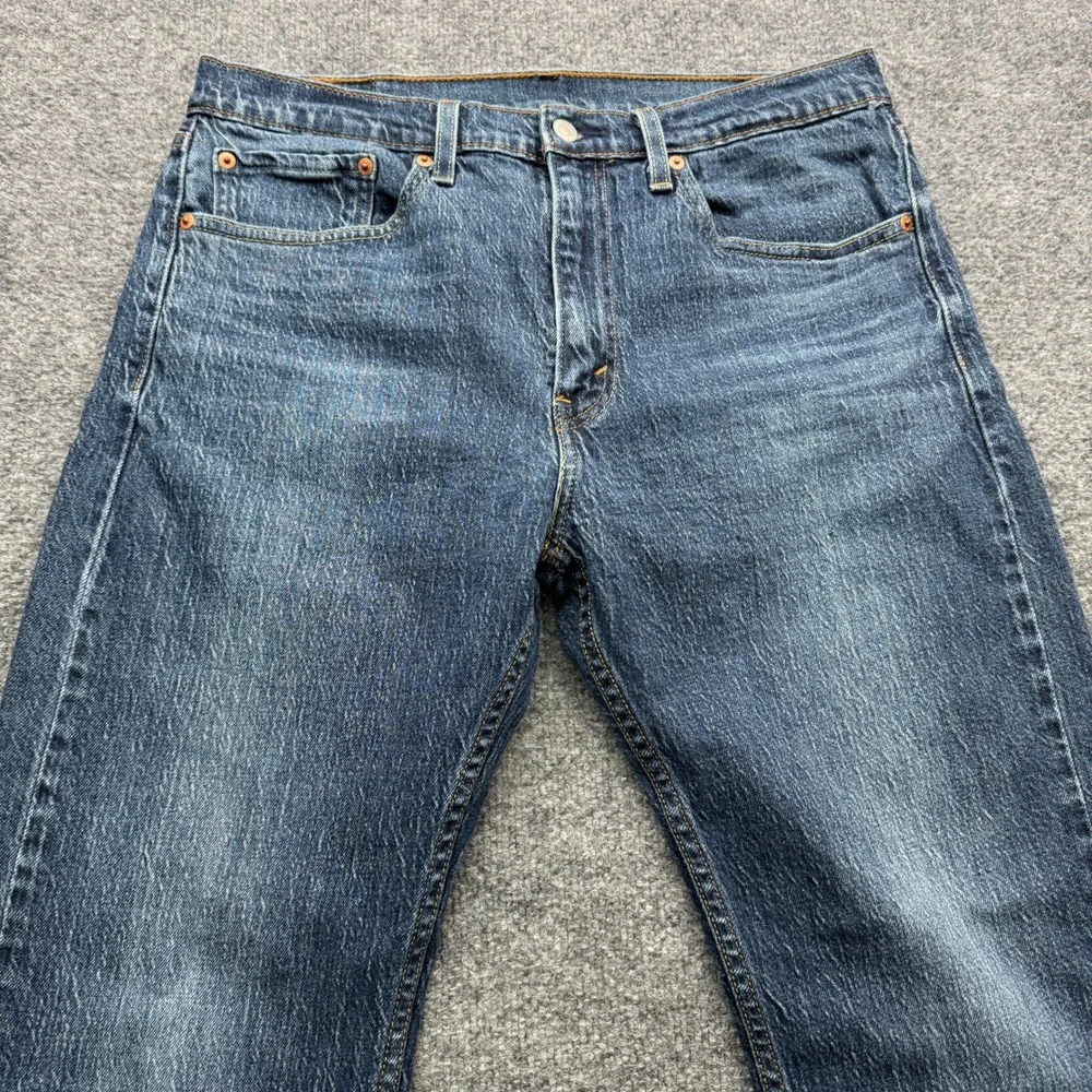 Levi's 505 Regular Fit‎ Jeans Mens 34x30 Blue Medium Wash Denim Workwear